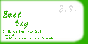 emil vig business card
